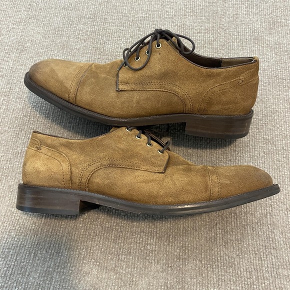 Johnston & Murphy Shoes Mens Size 10.5 M Brown Suede Cap Toe Derby Dress 27-1736 main image 5